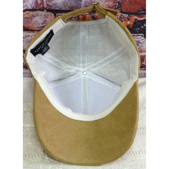 Marcus Adler New York Quilted Tan Baseball Cap Adjustable Strap Unisex Polyester - Picture 5 of 7